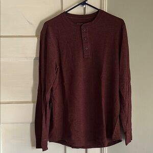 Sonoma Brown Long Sleeve Tee Versatile Knit